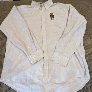 Men's Ralph Lauren pock bear button up EUC